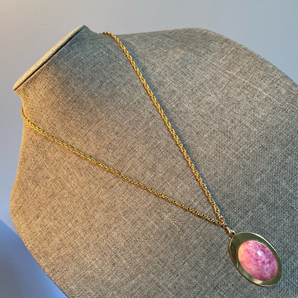 Pink Stone Vintage Necklace